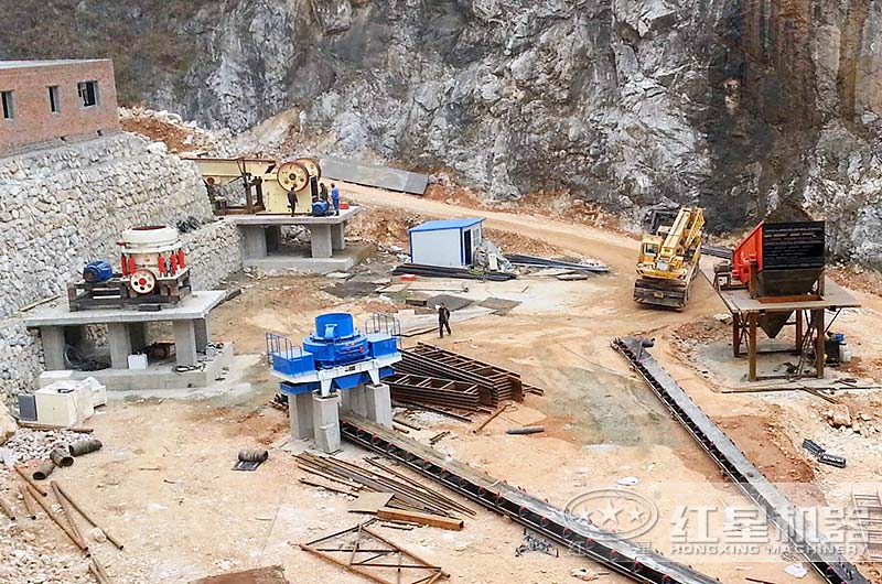 花崗巖制砂生產線安裝現場