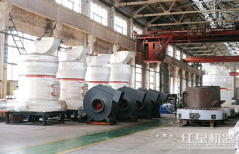 紅星機器磨粉機車間實拍，全部是自主生產